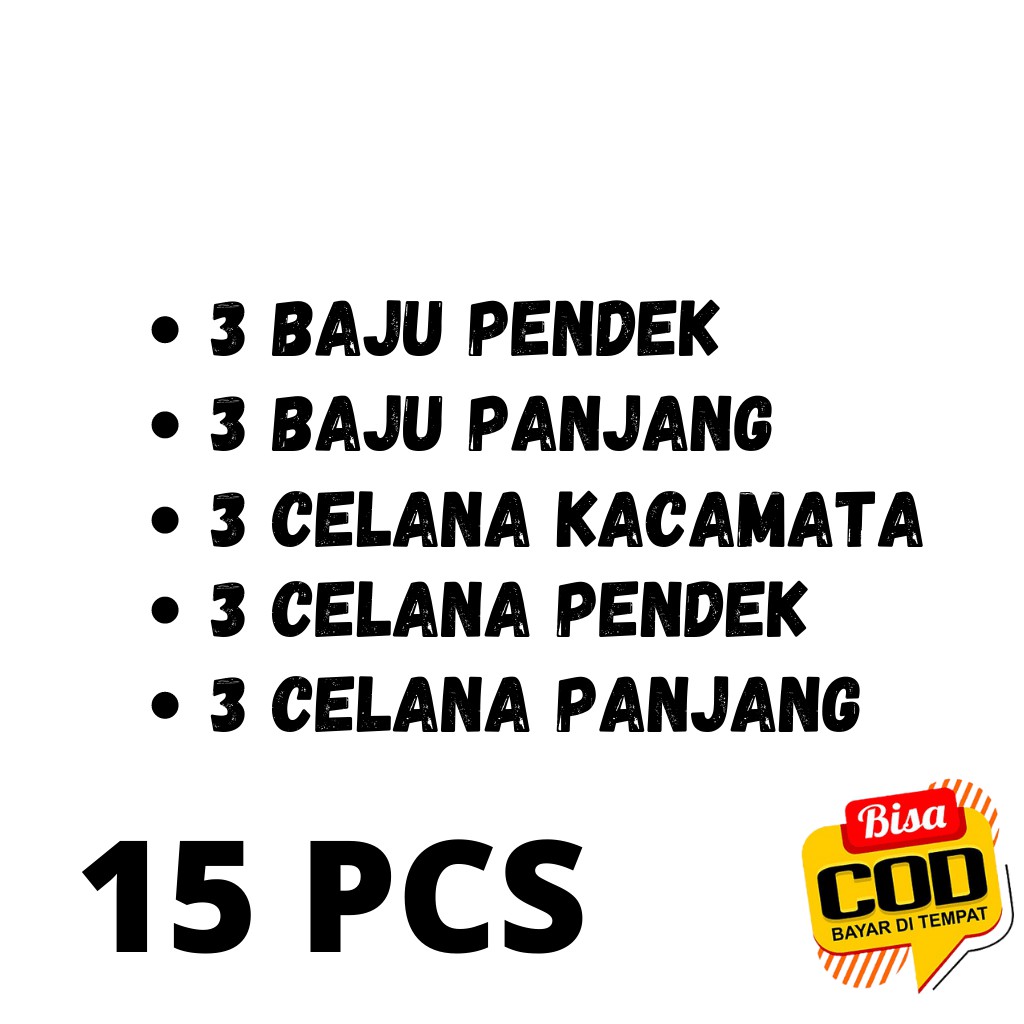 Paket Lengkap Hemat Kelahiran Baju Celana Bayi Baru Lahir Motip Jungle 15 PCS