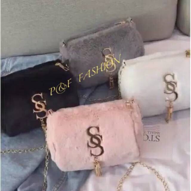 TAS BULU LOGO SS BULU LEMBUT / SLINGBAG CEWEK