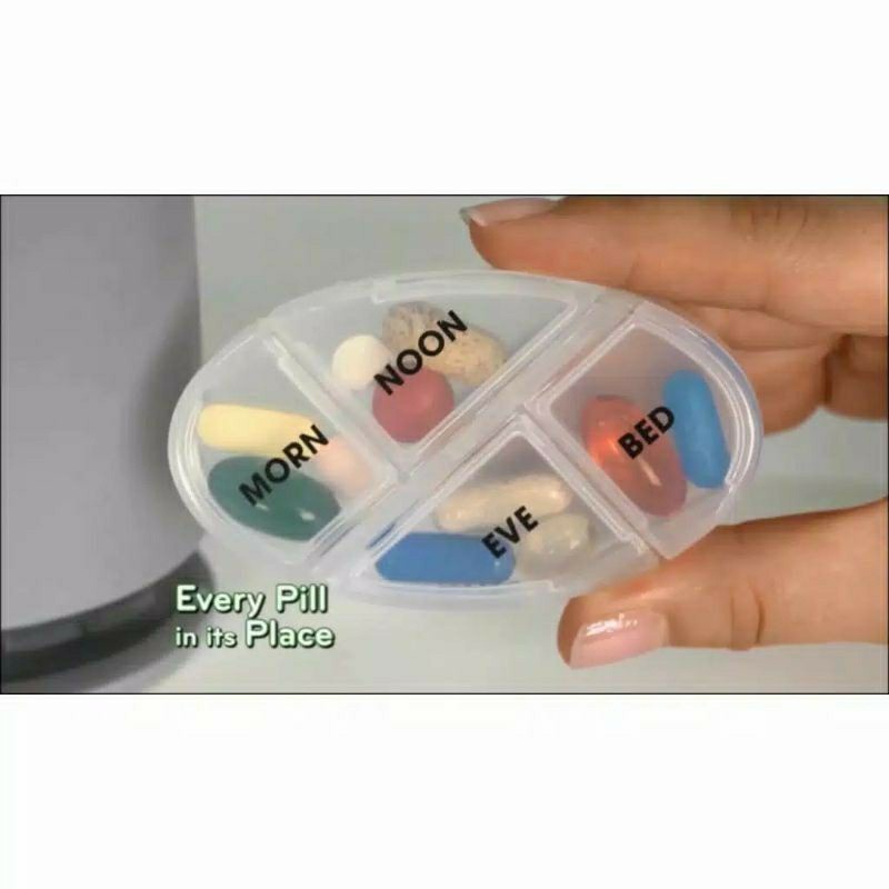 PILL PRO Organizer Tempat Simpan Obat 4 Sekat set 7 Hari