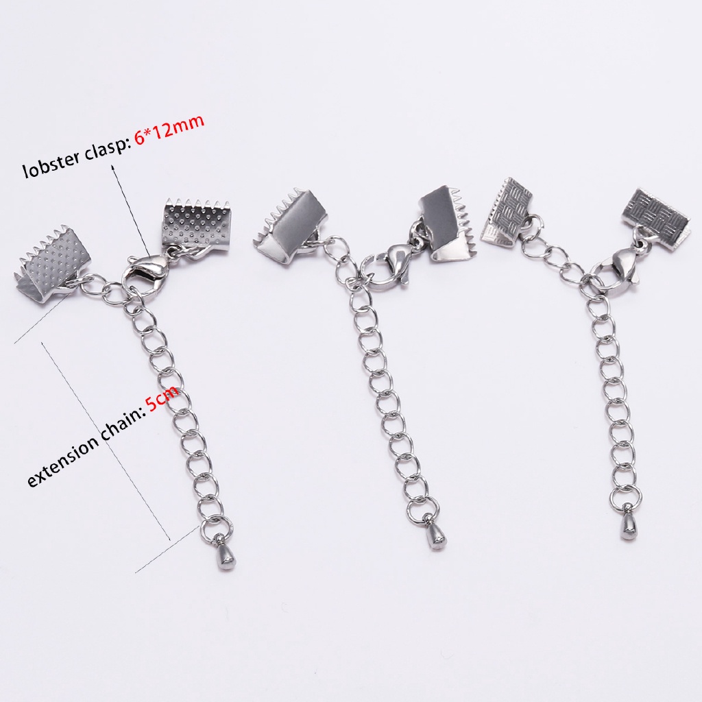 5pcs/lot Stainless Steel Konektor rantai ekstensi digunakan untuk koneksi gelang dan kalung dalam pembuatan perhiasan