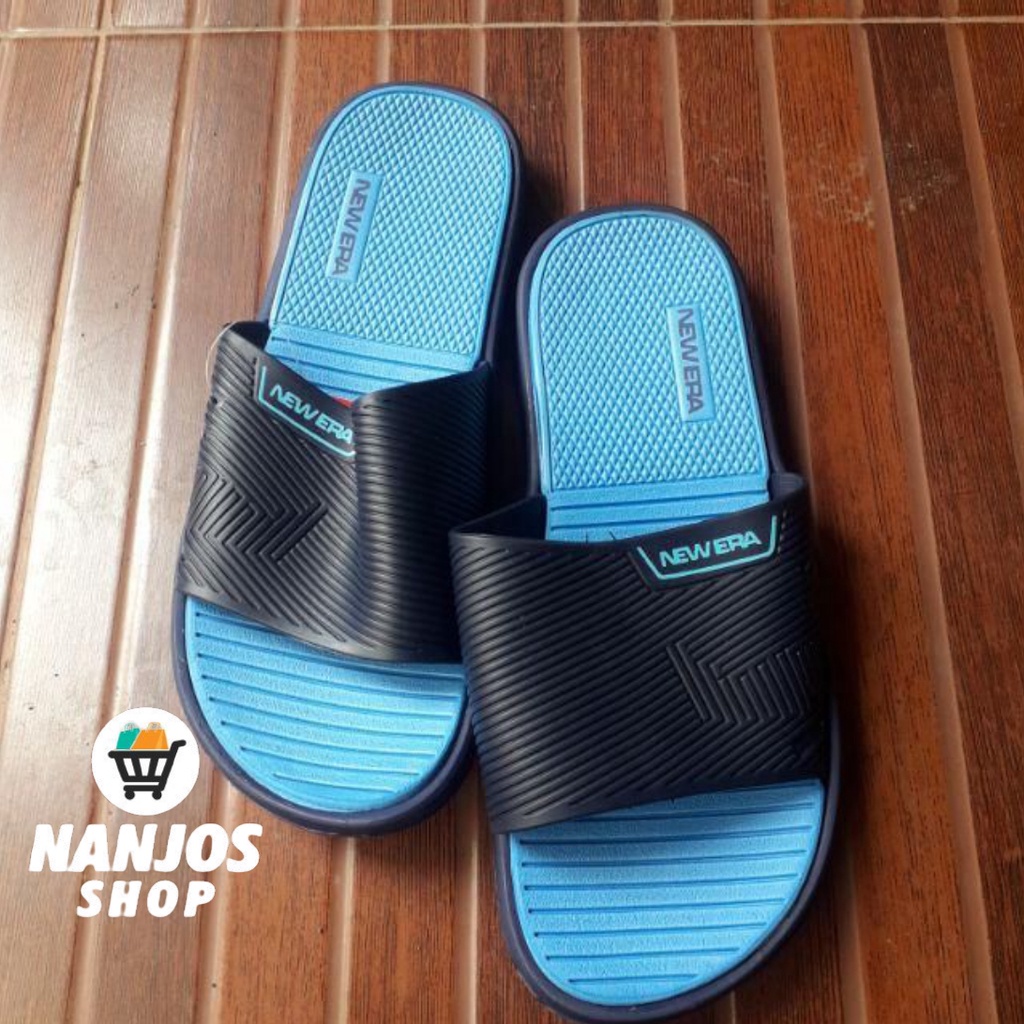 Sandal Sendal Slop Selop Unisex Pria Wanita Karet Tebal New Era MB 1245 B