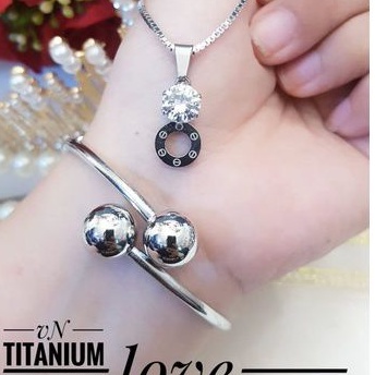 TiTanium set gelang kalung o639