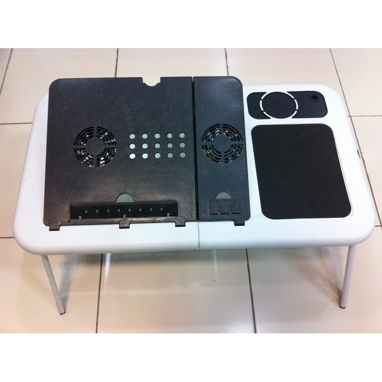 Meja Belajar Lipat Laptop Komputer Portable E Table Cooling Fan Mouse Pad