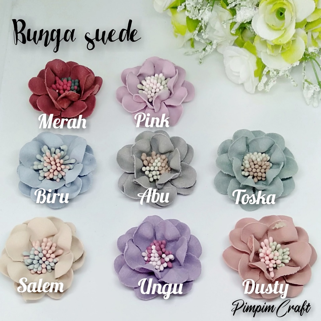 Aplikasi Bunga Suede