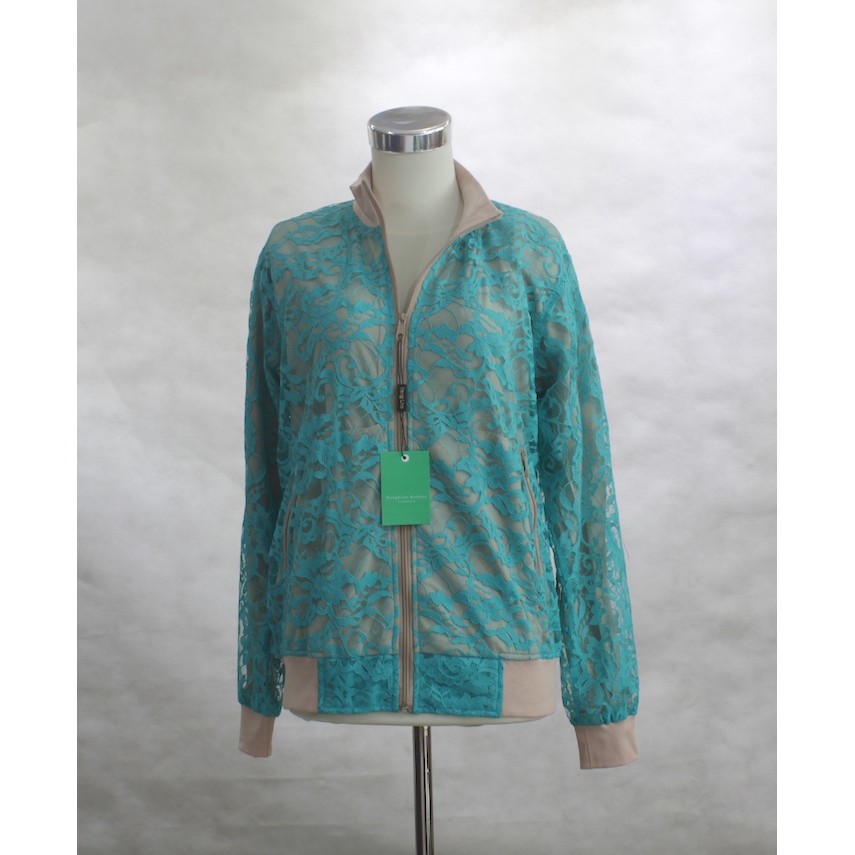 Kebaya Brokat Jaket Bomber Brokat Hijau &amp; Toska 716