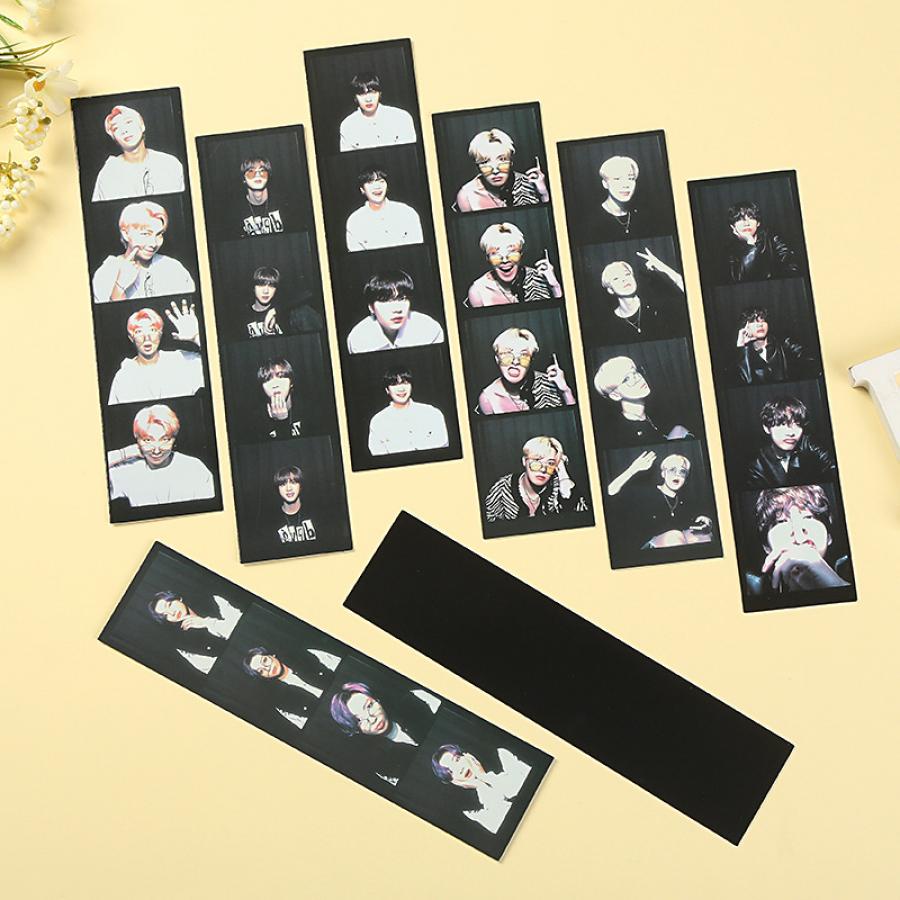 7pcs / set Pembatas Buku Desain KPOP BTS Mentega CD Foto Untuk Koleksi