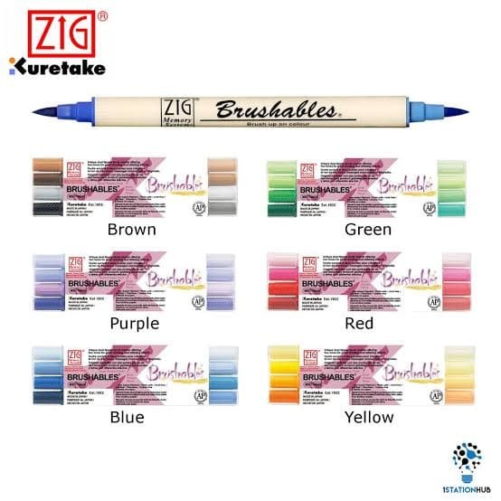 

(TERLARIS) Zig Kuretake Brushables Set of 4 - Merah