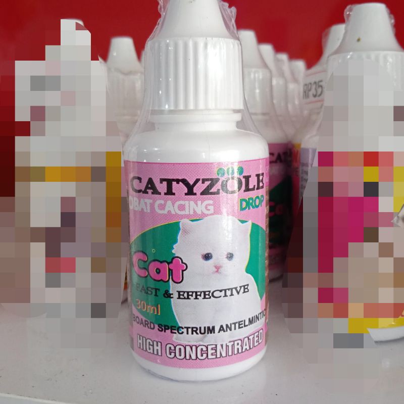 Obat Cacing Catyzole 30ml - Obat Cacing Tetes Buat Kucing