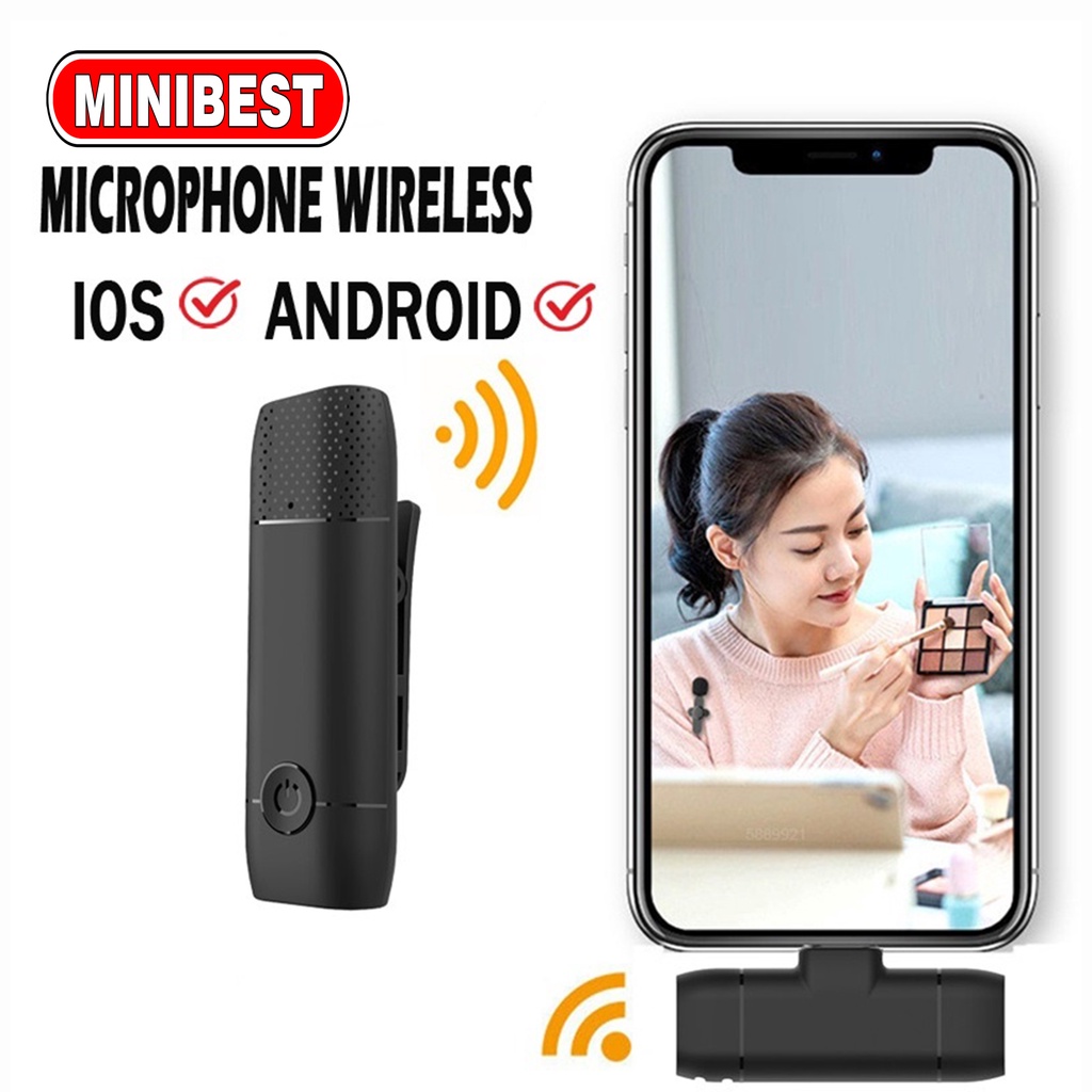 [MB] Wireless Lavalier Microphone Mini Mic for Android Phone Lightning &amp; Type-C