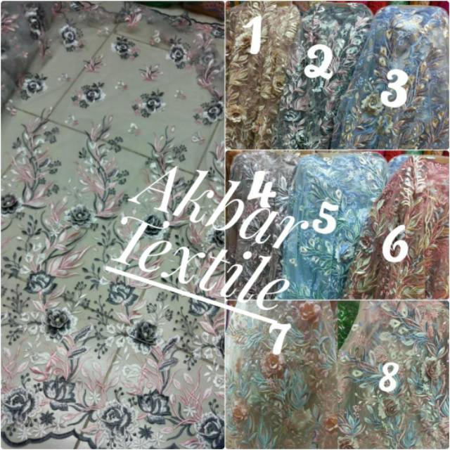 KAIN KEBAYA/BAHAN TULLE 3D NEW WONDERLAND PAYET MUTIARA