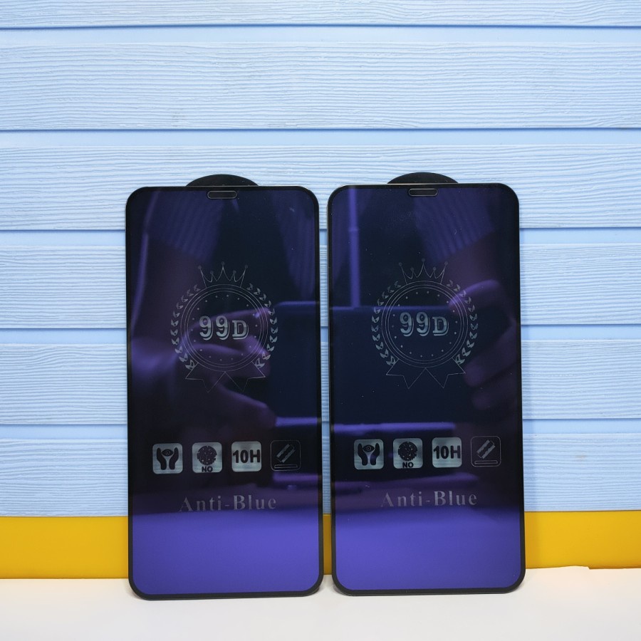Tampered Glass TG Screen Protector Anti Blue Full 11D Layar iPhone X Xs 11 Pro - EKO
