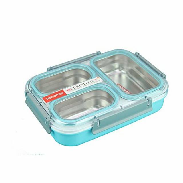 Kotak Makan Tedemei Lunch Box Leakproof Stainless Steel Kotak Makan Sekat Anti Tumpah