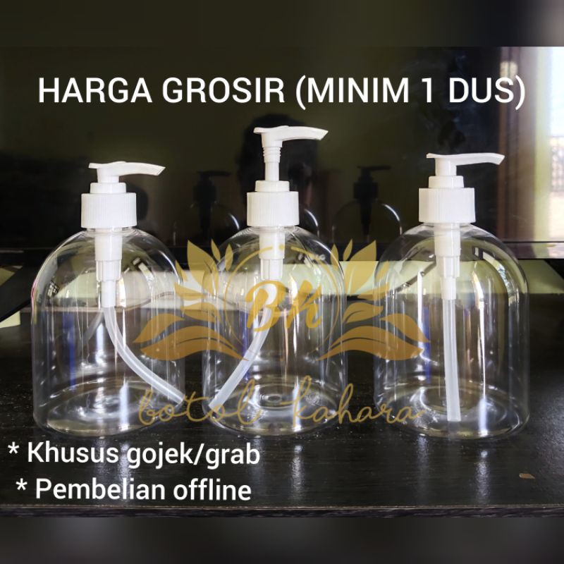 HARGA GROSIR botol PUMP 500ml / botol gentong 500 ml PUMP