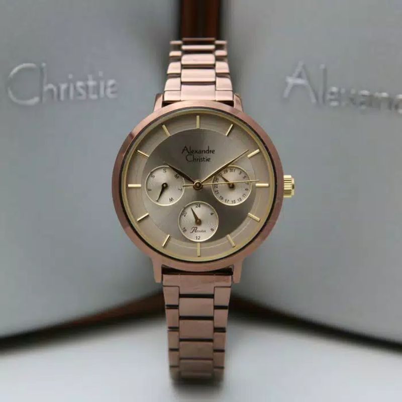 JAM TANGAN WANITA ALEXANDRE CHRISTIE AC 2871 BROWN