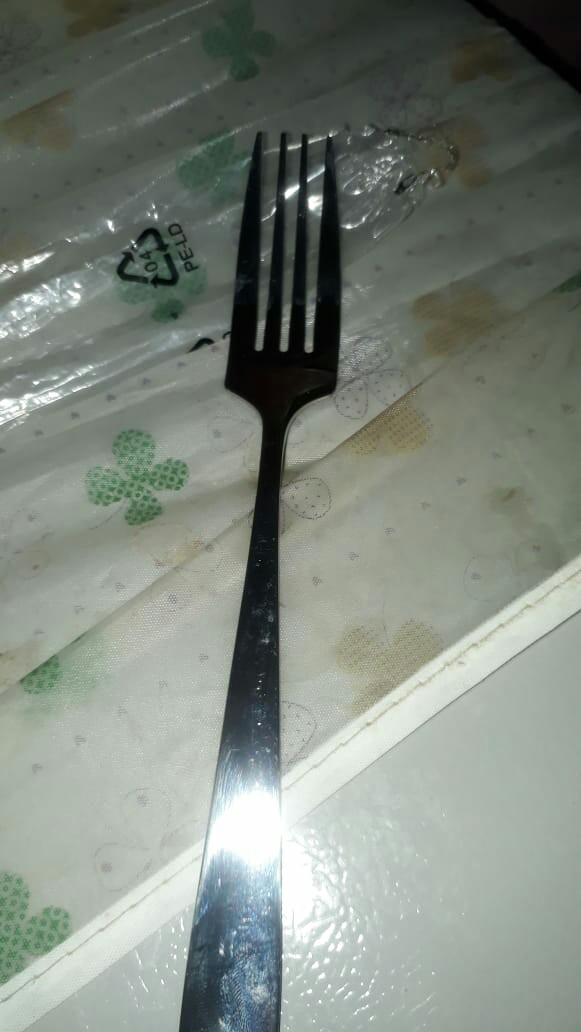 Garpu Makan Besar Tebal 20cm Fork Hotel Restoran Stainless Steel Elegan F01