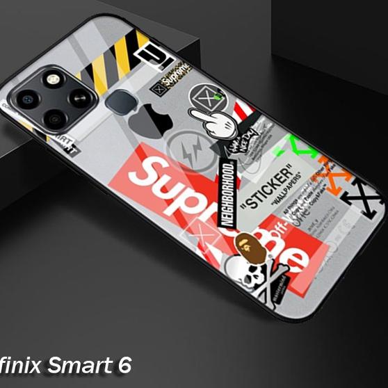 Muraaaahh.. (SC21) Softcase Glass Kaca Infinix Smart 6 - Kesing Hp - Softcase Glass Hp Infinix Smart