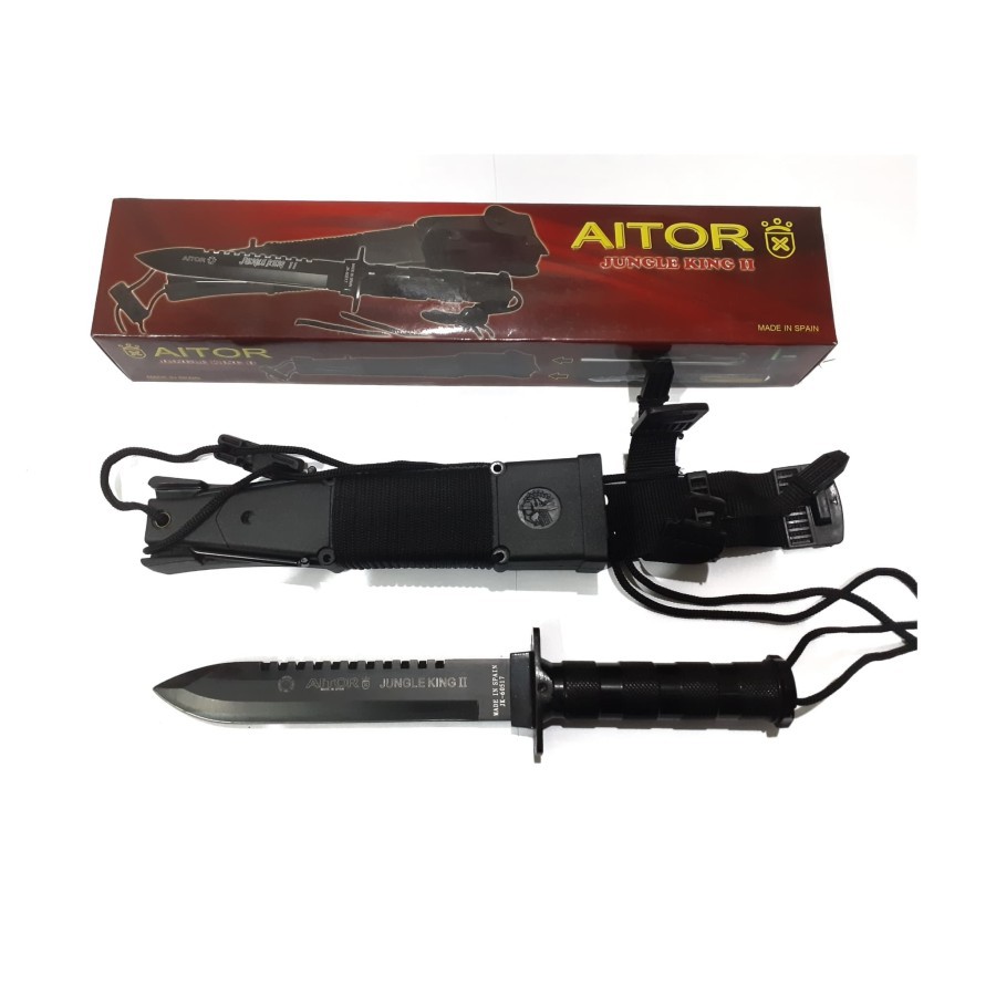 Pisau Komando Comando Aitor Jungle King 2 jatah Original Tahan Karat Survival Berburu TAJAM