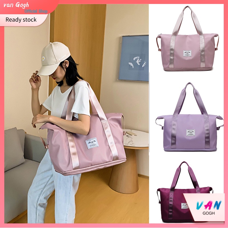 Fashion tas travel portabel jarak pendek tas travel tas penyimpanan berkapasitas besar tas yoga gym