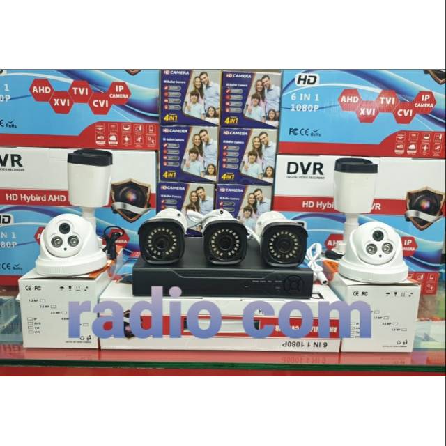 Paket cctv 7 camera 5mp 1080p full hd  ir sony komplit