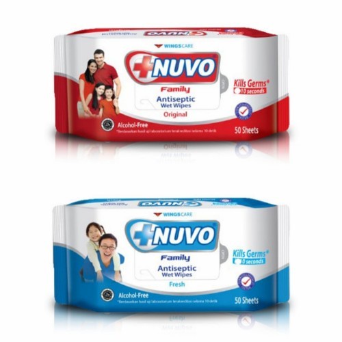 Nuvo Wipes Antiseptic 2x50s All Varian