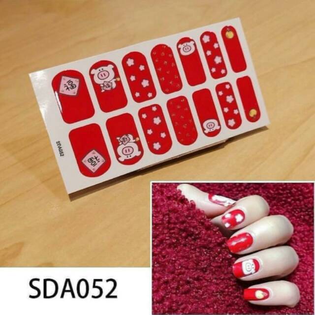 Nail sticker CNY design/ nail sticker imlek design / nail stiker/ stiker kuku