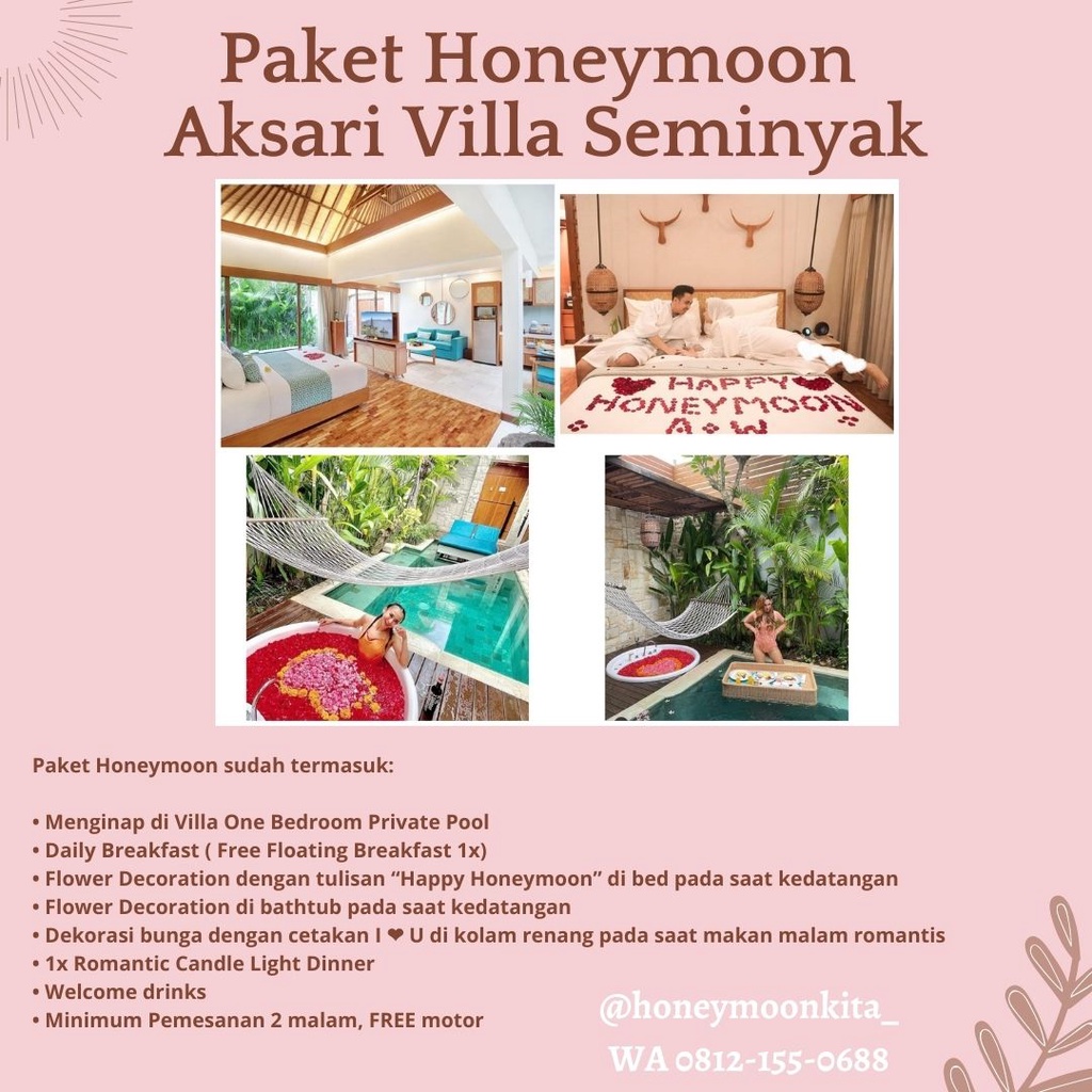 Paket Honeymoon Aksari Villa Seminyak Bali