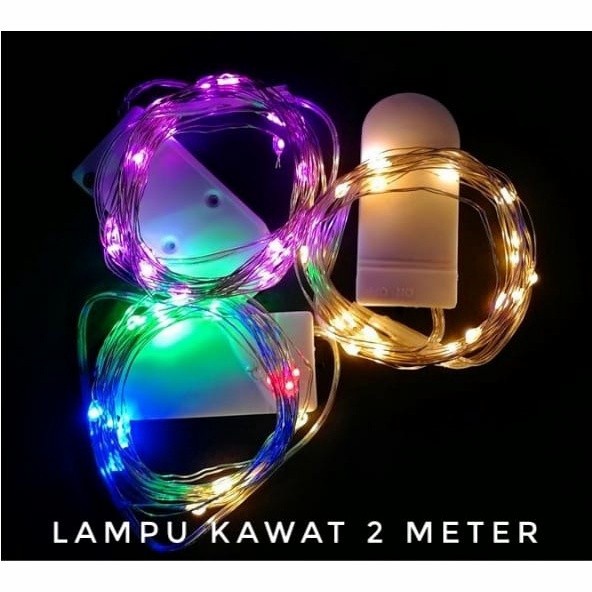 LN44 - Lampu String LED 2 Meter Kawat Tembaga Dekorasi Natal