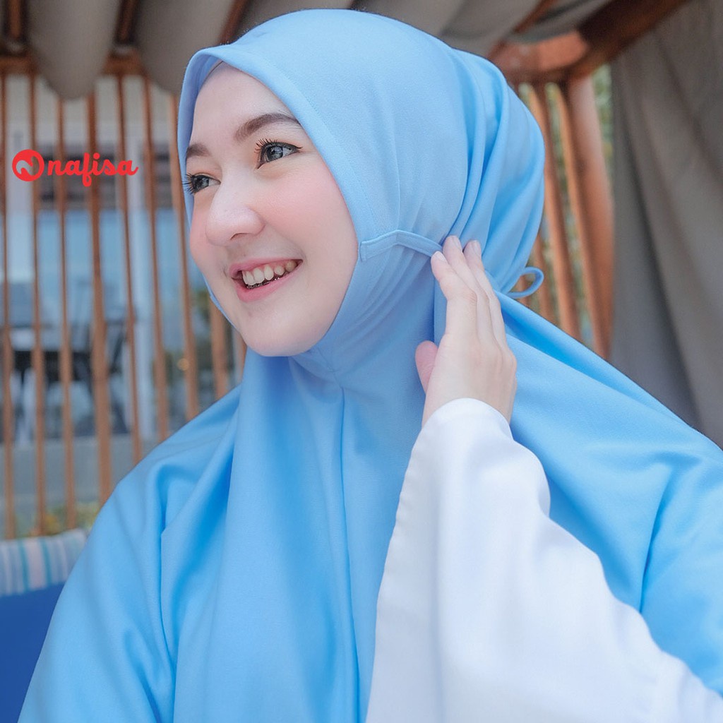 Jilbab Nafisa At Home Size JUMBO | Hijab Instan Tali Kerudung Khimar Tanpa Pet