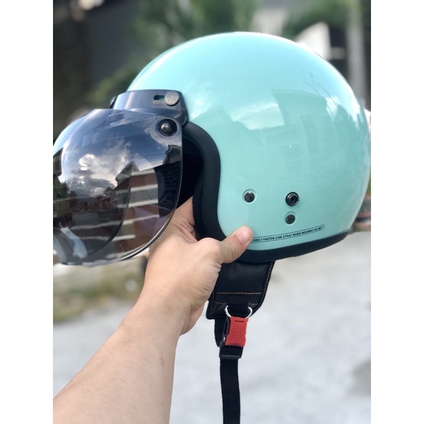 HELM BOGO DEWASA RETRO FULL LEHER SNI