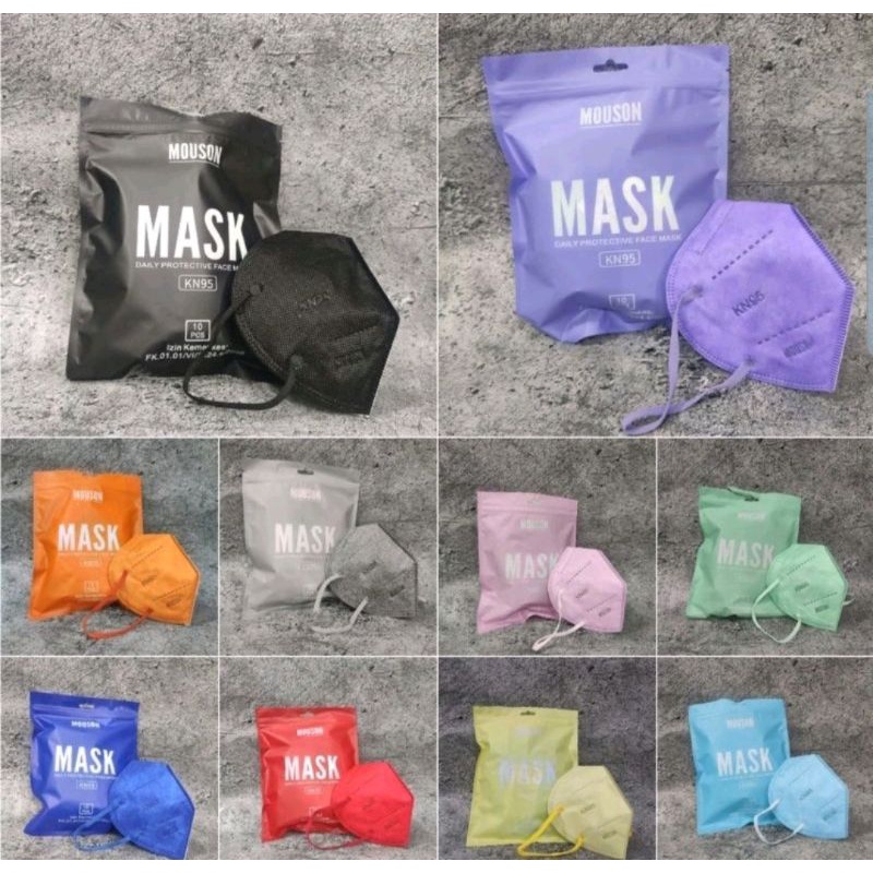 MASKER KN95 MOUSON WARNA WARNI ISI 10PCS