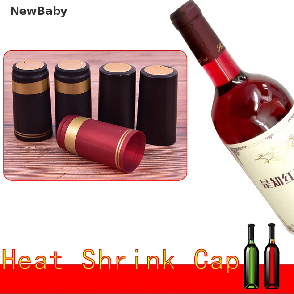 10pcs Tutup Botol Wine Bahan PVC Heat Shrink