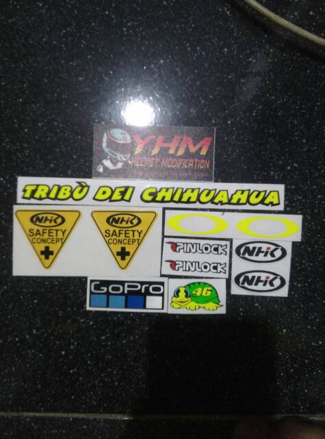 Sticker Set visor Arai Agv Kyt Shoei Ink Zeus Kbc Nolan RSV Dll