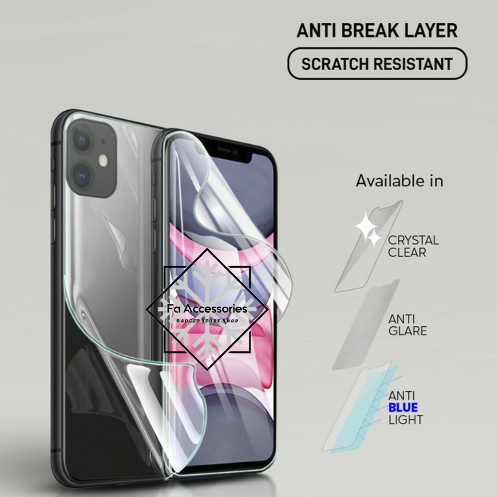 FA ANTI GORES JELLY HYDROGEL SHARP AQUOS SENSE ZERO 2 4 4PLUS S3 S3MINI R R2 R3 V V6 6 PLUS MINI COMPACT FULL SCREEN PROTECTOR SHOCK