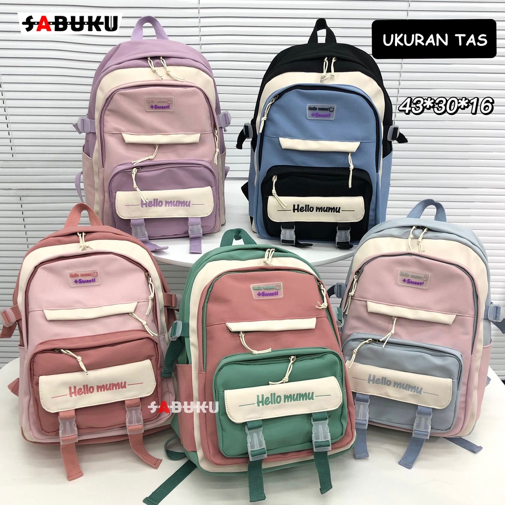 Tas Ransel Backpack Fashion Stylish Korea Tas Ransel Anak sekolah TK SD SMP SMA Fashion Wanita - 218