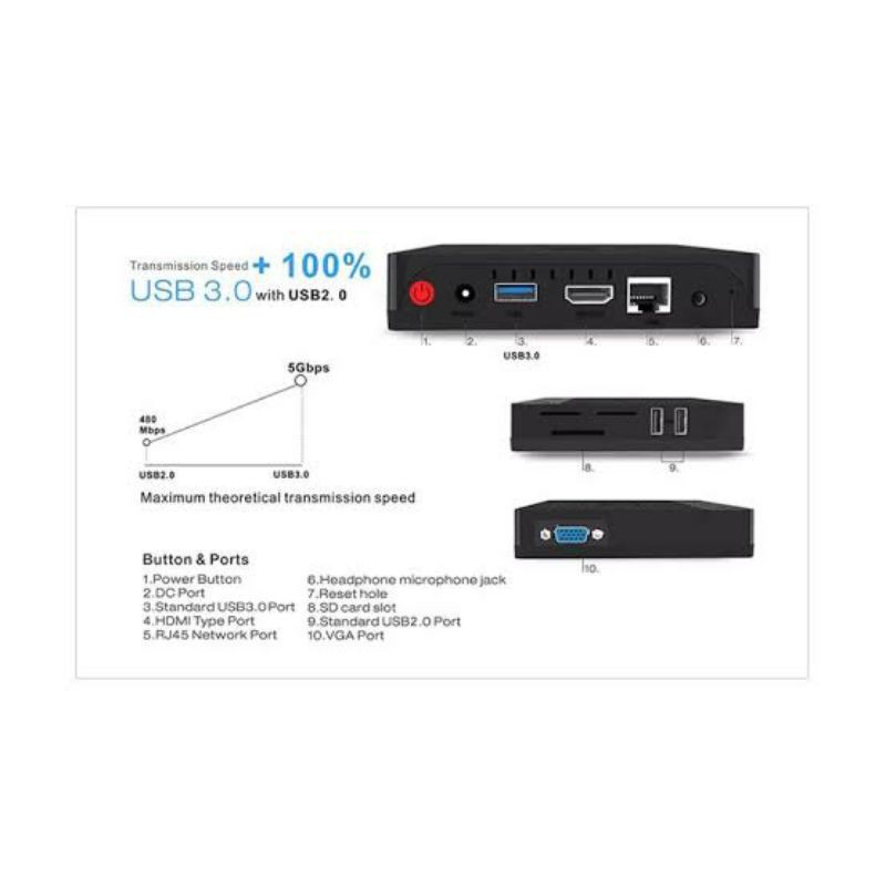 Beelink BT3 Pro Mini PC RAM 4GB ROM 64GB Windows10 Intel Atom X5 Z8350