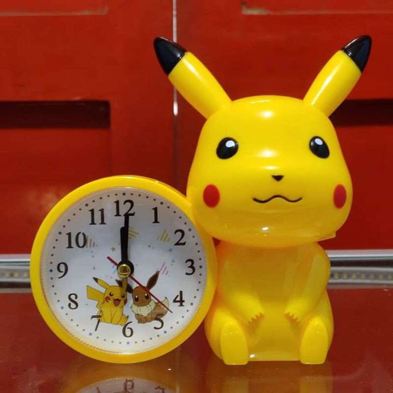 JAM WEKER JAM BEKER ALARM UNIK KARAKTER POKEMON PIKACHU KUNING