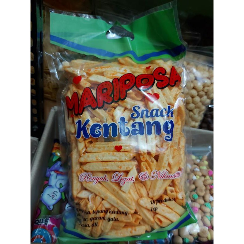 

stik kentang mariposa 250gr Rasa Keju, Balado, Original