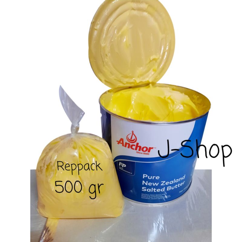 

Anchor Salted Butter 500gr(Ecer)- Butter Anchor -Mentega Salted - Pure New Zealand Salted Butter