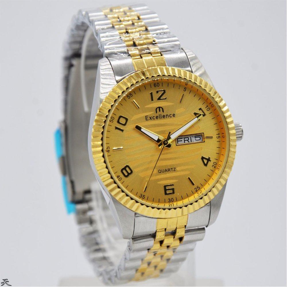 Promo Jam tangan Pria Excellence 8509MGC Silver Gold Original Limited