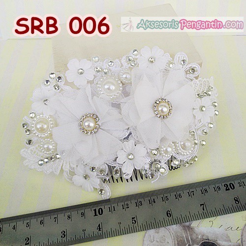 [ORDER NOW] HAIRPIECE WEDDING PUTIH SIRKAM WANITA PESTA PENGANTIN SRB006