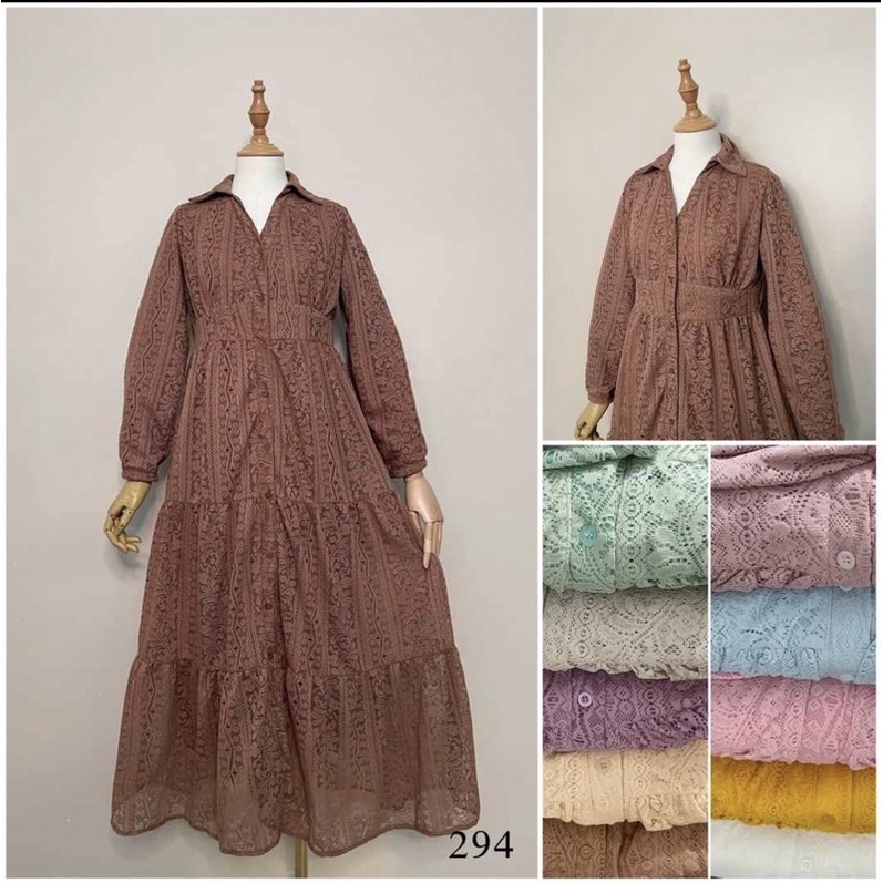 midi dress brukat jadore