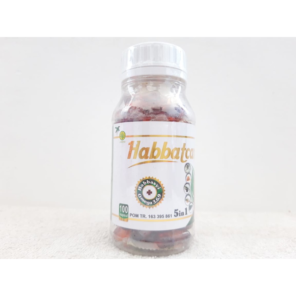 Habbat Care 5 in 1 100 Kapsul Habbats Garlic Propolis plus Zaitun & Salmon Fish Oil