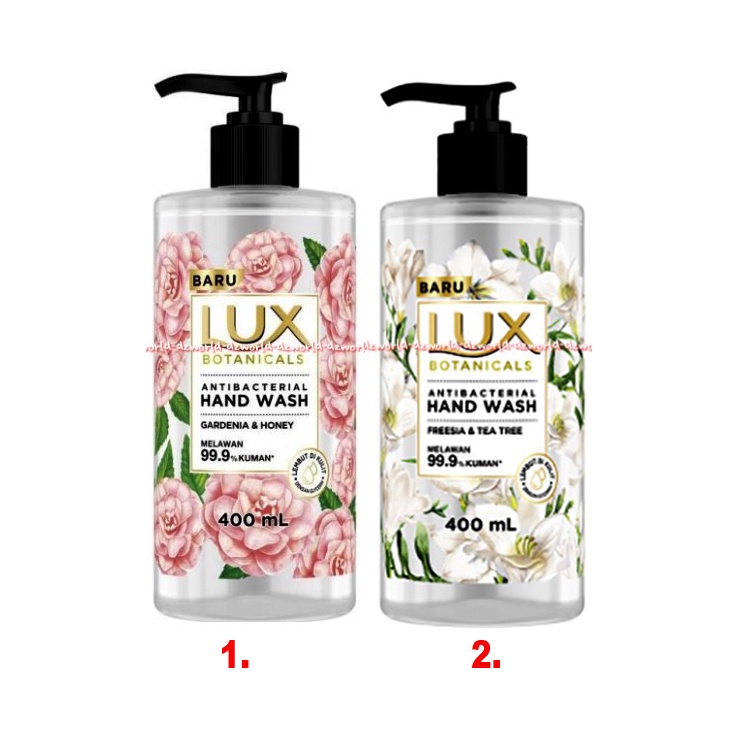 Lux Botanicals 400ml Antibacterial Hand Wash Sabun Cuci Tangan Luxs Gardenia &amp; Honey Fressia Tea Time Melawan Kuman 400 ml