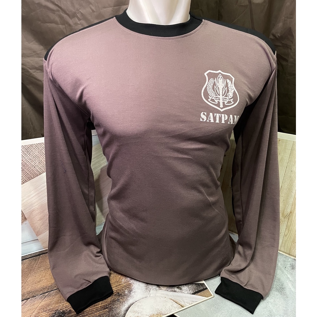 Kaos Satpam Panjang Kaos Tembak Satpam Cokelat Kaos Satpam Cokelat