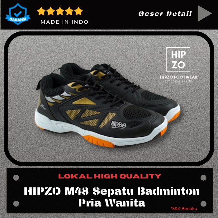 HIPZO M48 Sepatu Badminton Pria Wanita Sepatu Sport