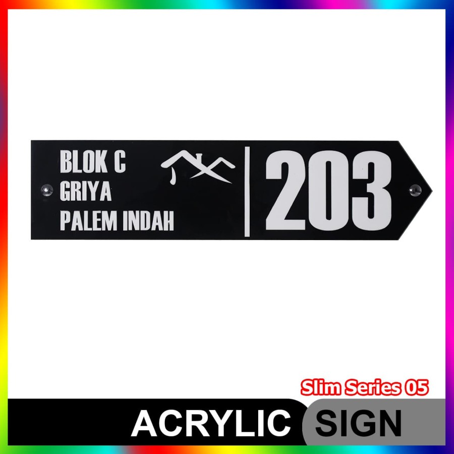 

Nomor Rumah Acrylic/Akrilik Slim Series 05