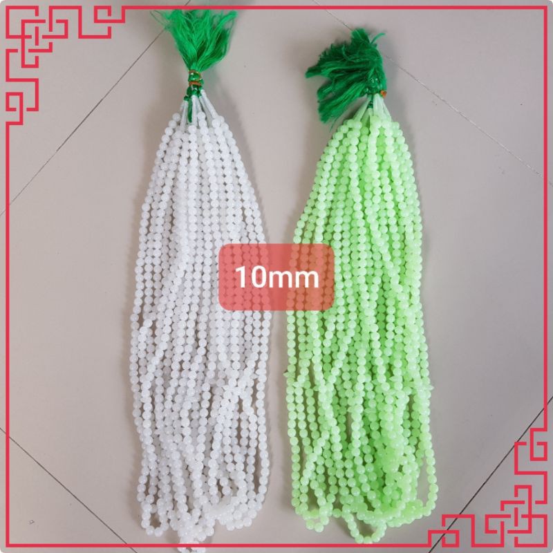 Tasbih 99 BESAR 10mm Terlihat Dalam Gelap Lusinan 12pcs ITL Grosir