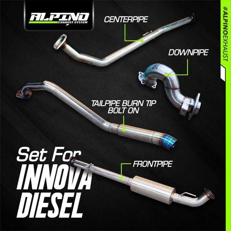 PAKET FULL SYSTEM ALPINO EXHAUST FOR TOYOTA INNOVA