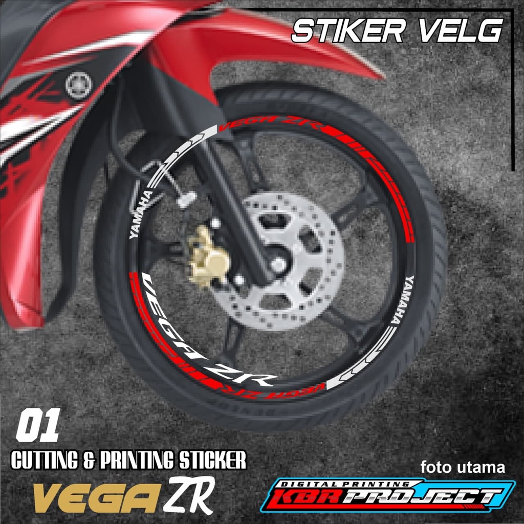 Stiker Velg VEGA ZR - Stikter Velg Variasi List Yamaha VEGA ZR 01 Design KBR PROJECT DIGITAL