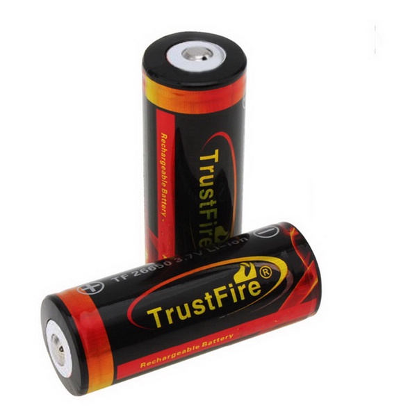 TrustFire Baterai Besar Untuk Senter Big Cup Baterai Li-ion 26650 5000mAh 3.7V Button Top - Black